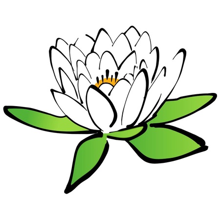 Kwiat lotosu - wzór haftu komputerowego